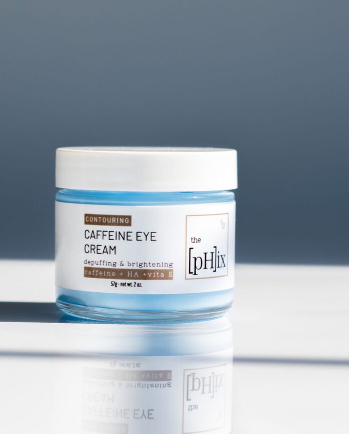 Eye cream with caffeine