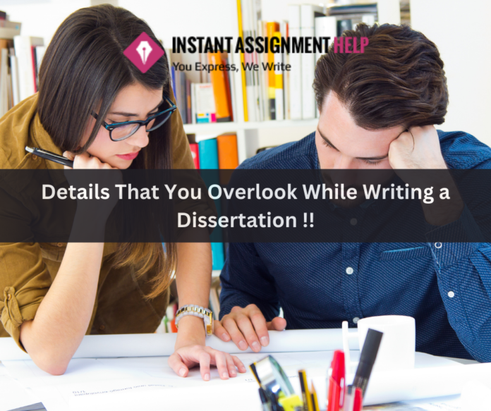 Details That You Overlook While Writing a Dissertation !!